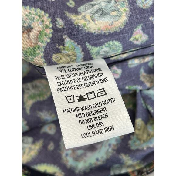 Robert Graham Animal House Shirt Mens Size M Multicolor Paisley Long Sleeve - Picture 8 of 8